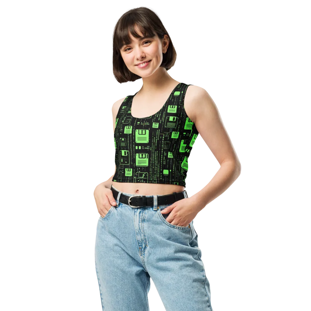 Neon Archive on Crop Top — Front