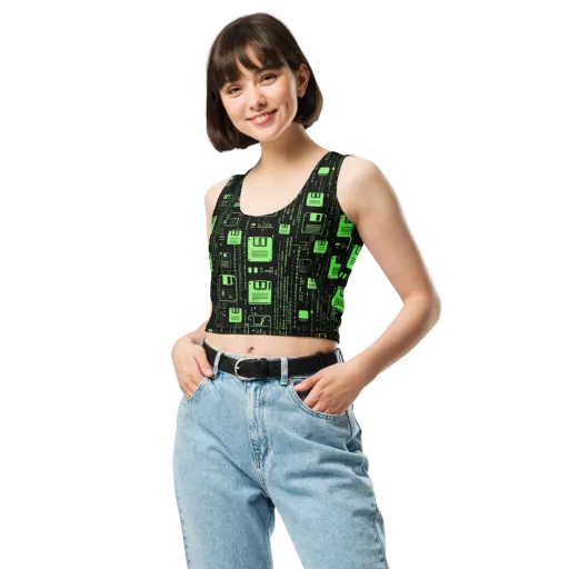 Neon Archive on a Crop Top