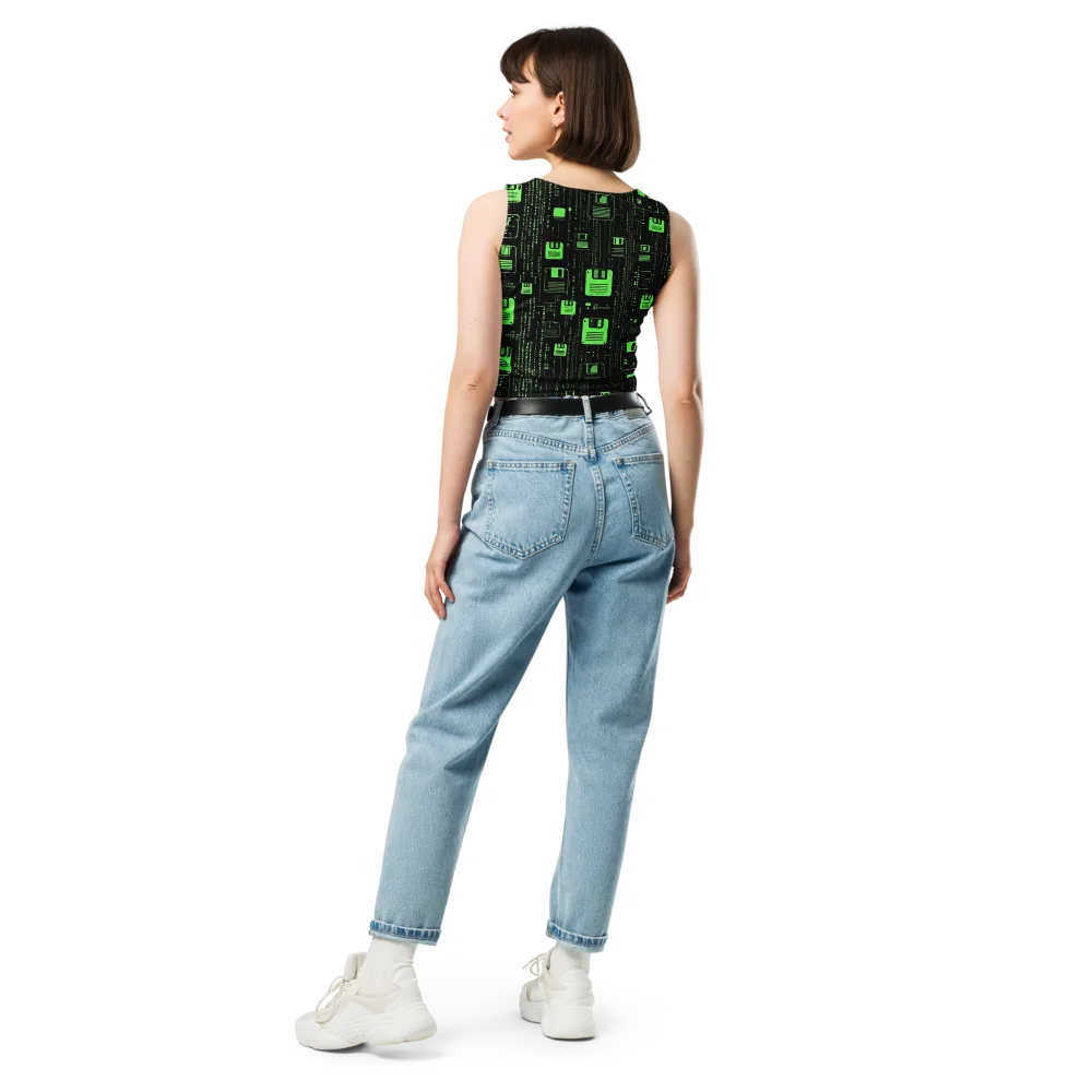 Neon Archive on Crop Top — Back