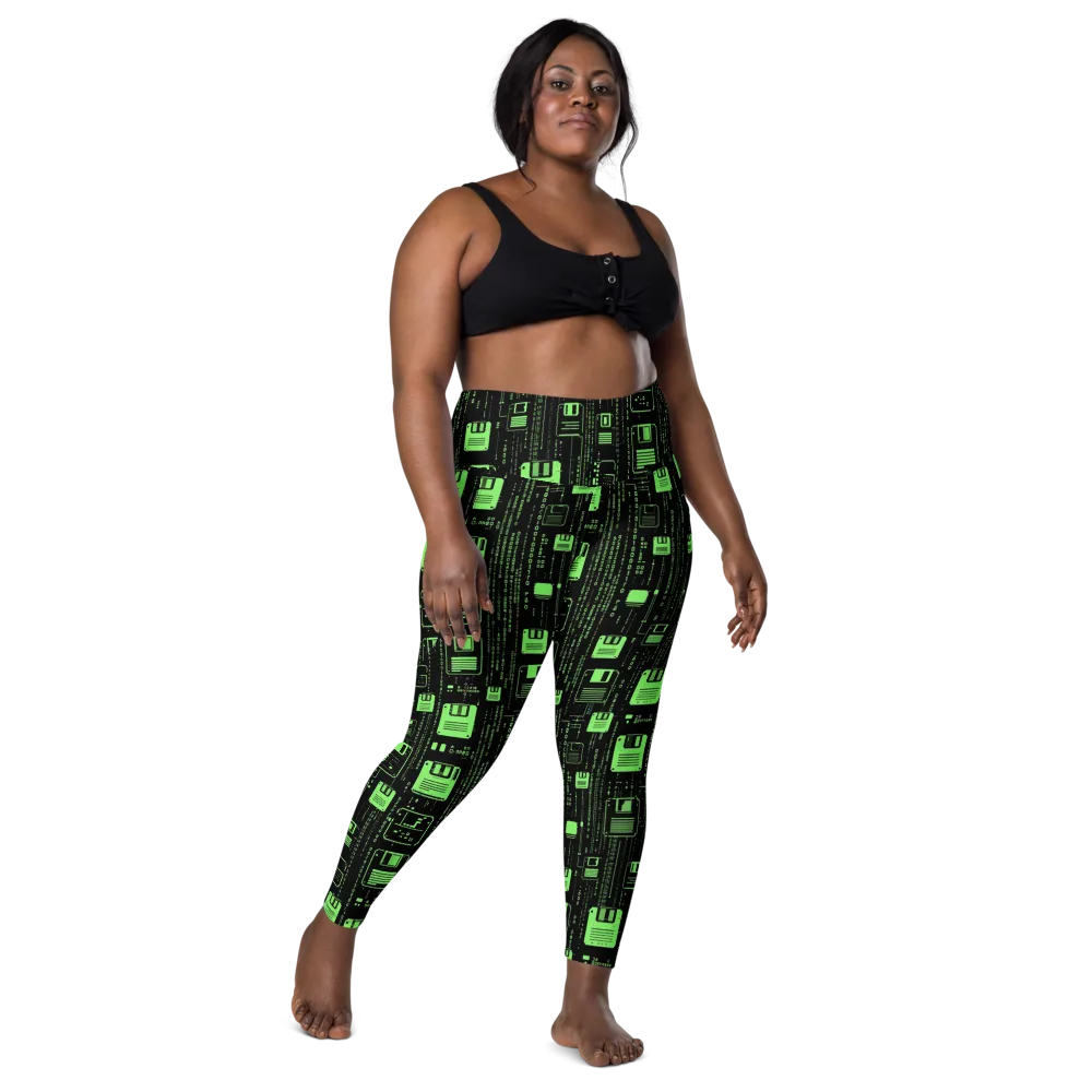Neon Archive on Leggings with Pockets — Front
