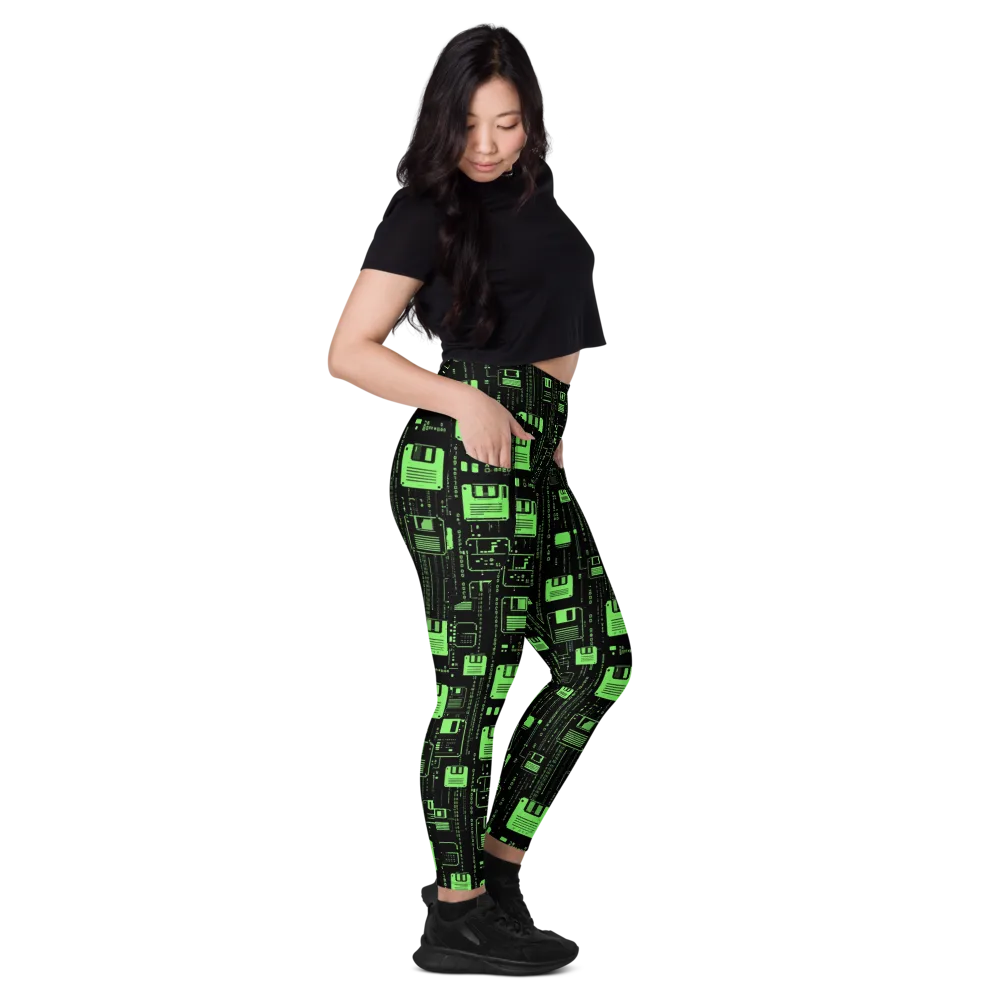 Neon Archive on Leggings with Pockets — Right