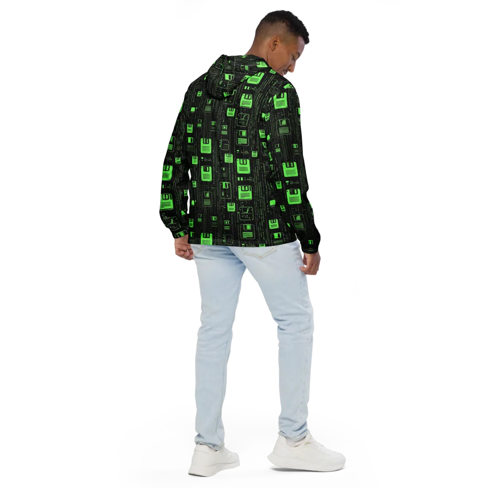 Neon Archive on Men's Windbreaker — Back
