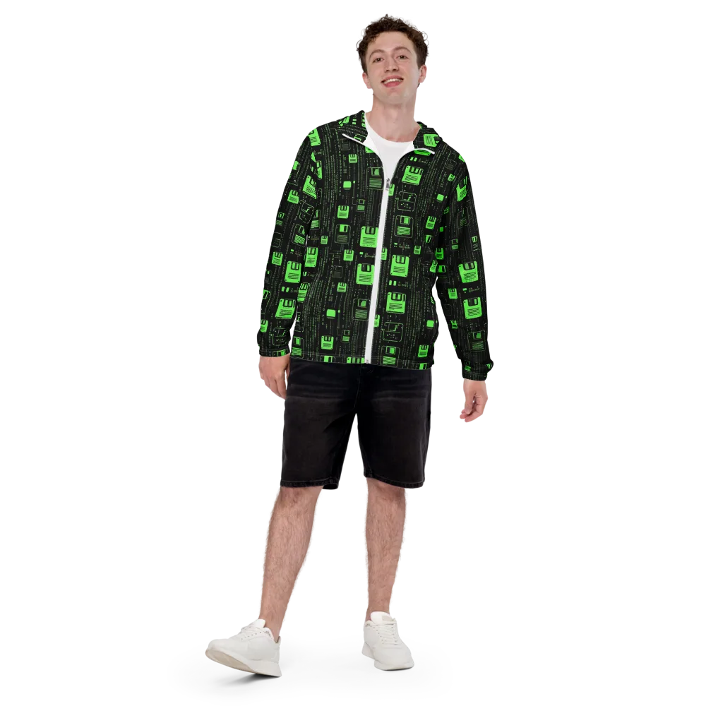 Neon Archive on Men's Windbreaker — Front