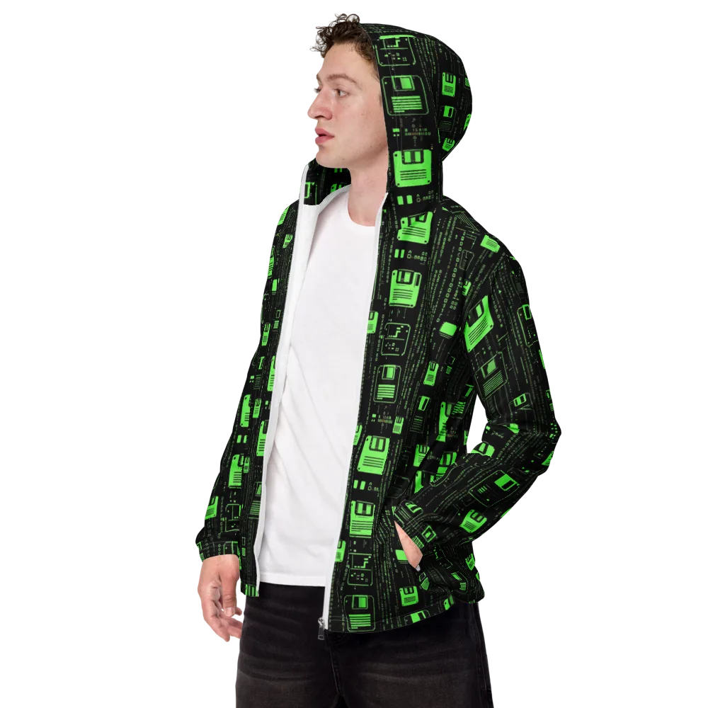 Neon Archive on Men's Windbreaker — Left Front