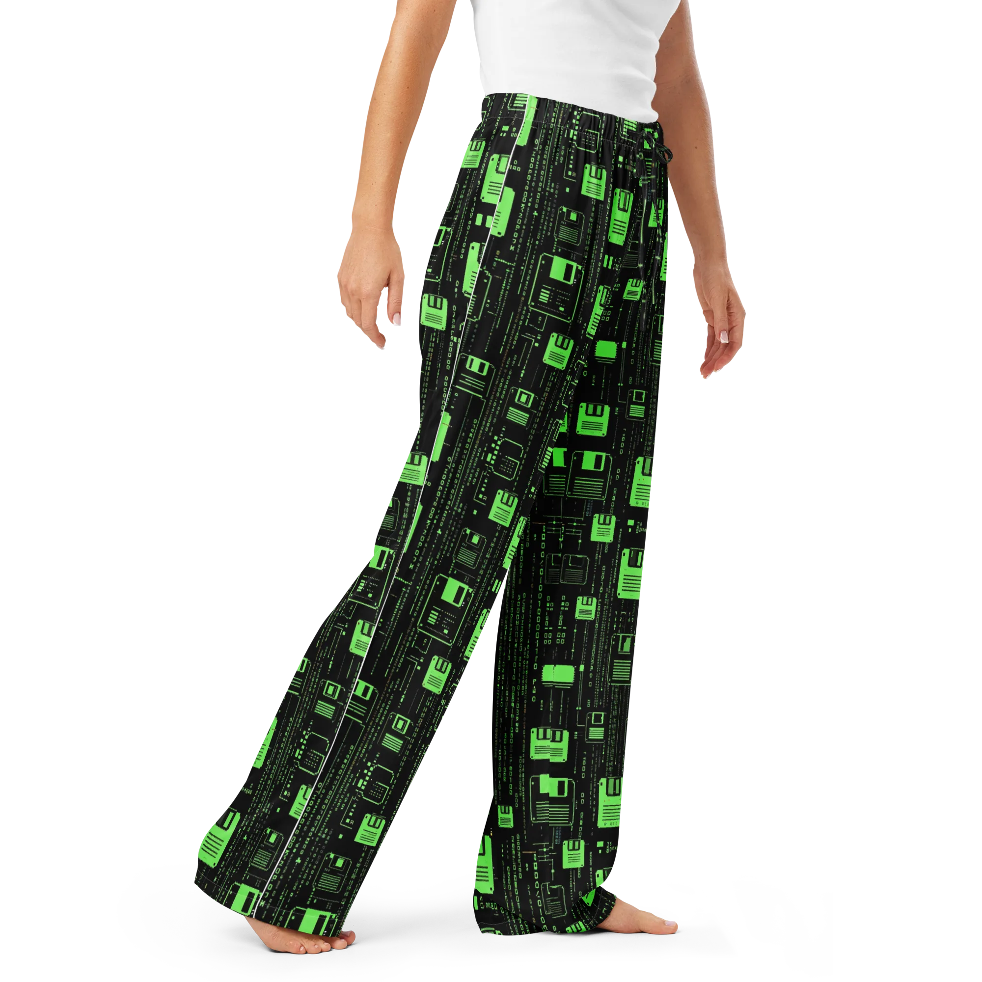 Neon Archive on Women's Pajama Pants — Right Front