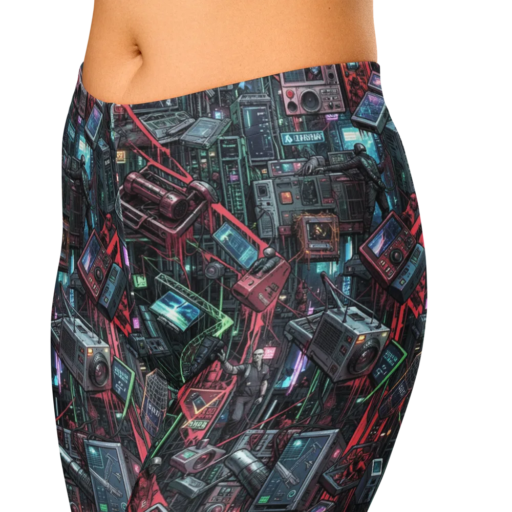 Circuit Catacomb on Capri Leggings — Zoomed-in