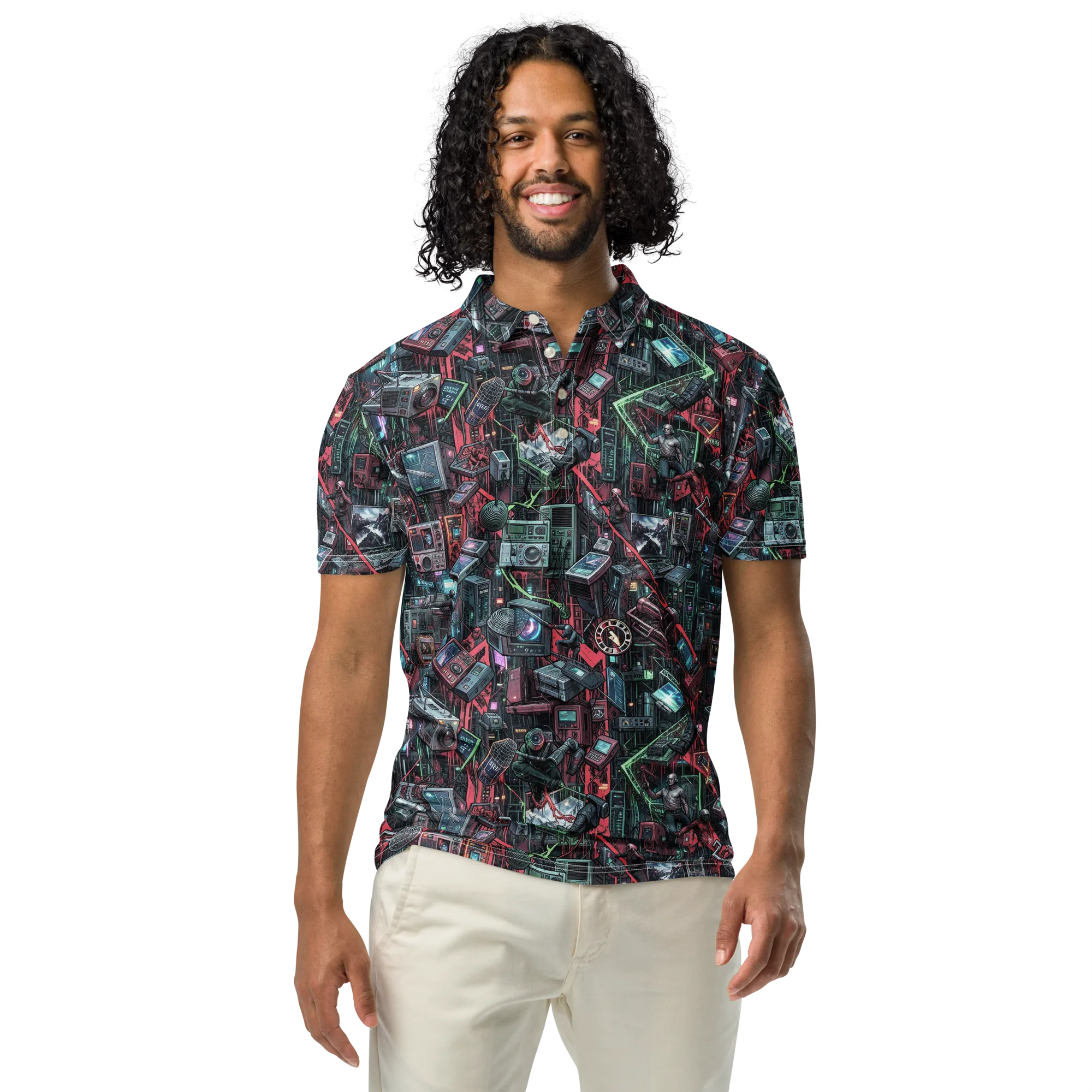 Circuit Catacomb on Men's Slim Fit Polo Shirt — Front