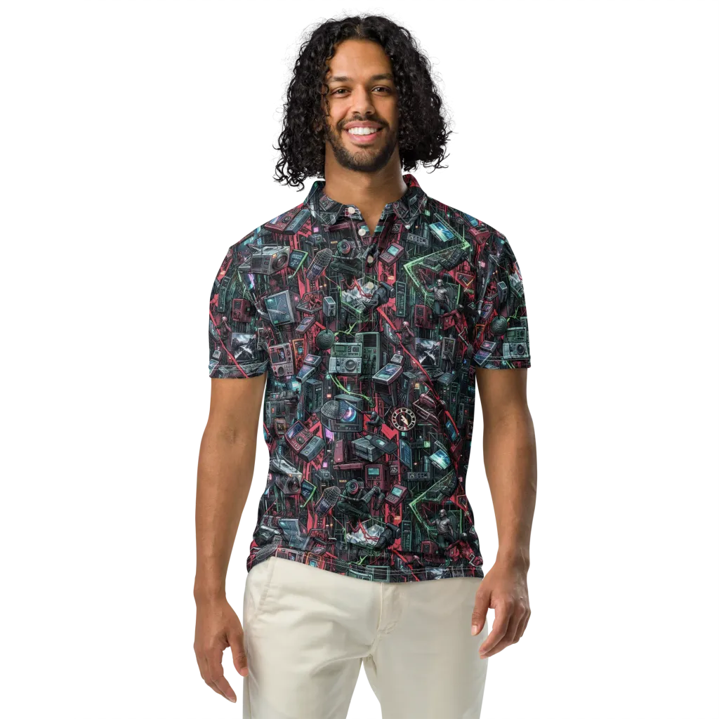 Circuit Catacomb on Men's Slim Fit Polo Shirt — Front