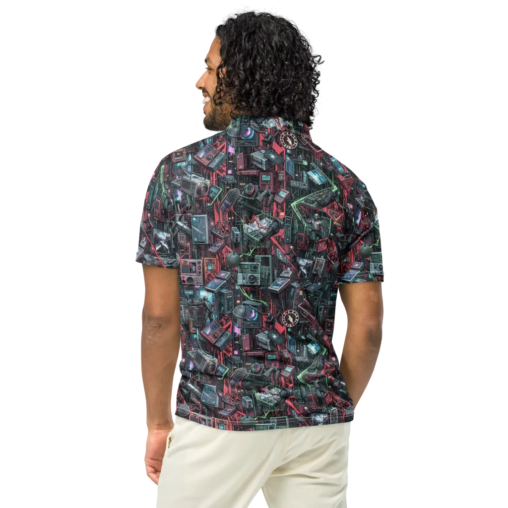 Circuit Catacomb on Men's Slim Fit Polo Shirt — Back