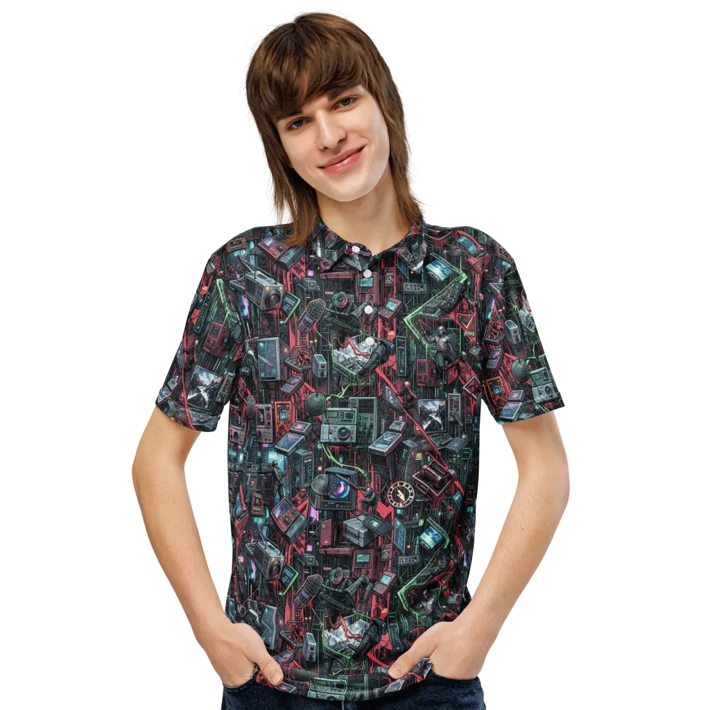 Circuit Catacomb on Men's Slim Fit Polo Shirt — Front