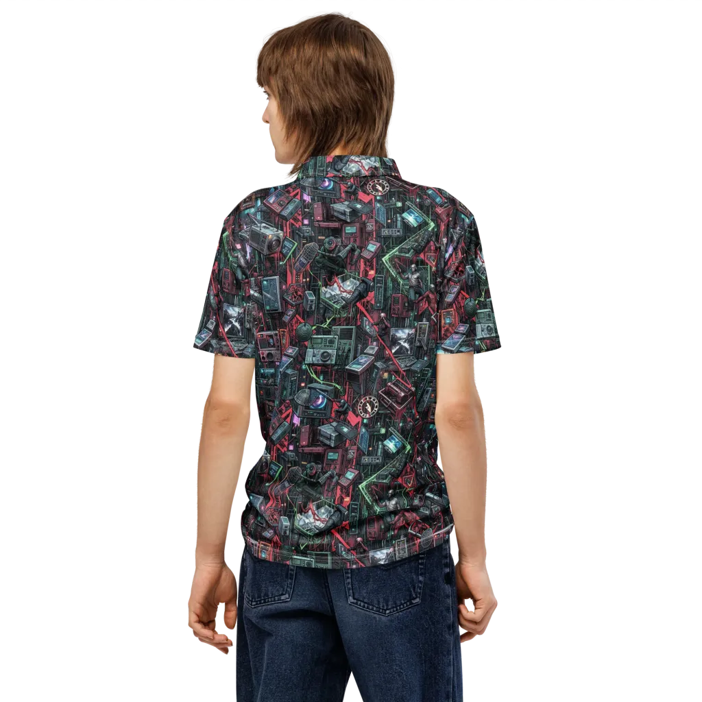 Circuit Catacomb on Men's Slim Fit Polo Shirt — Back