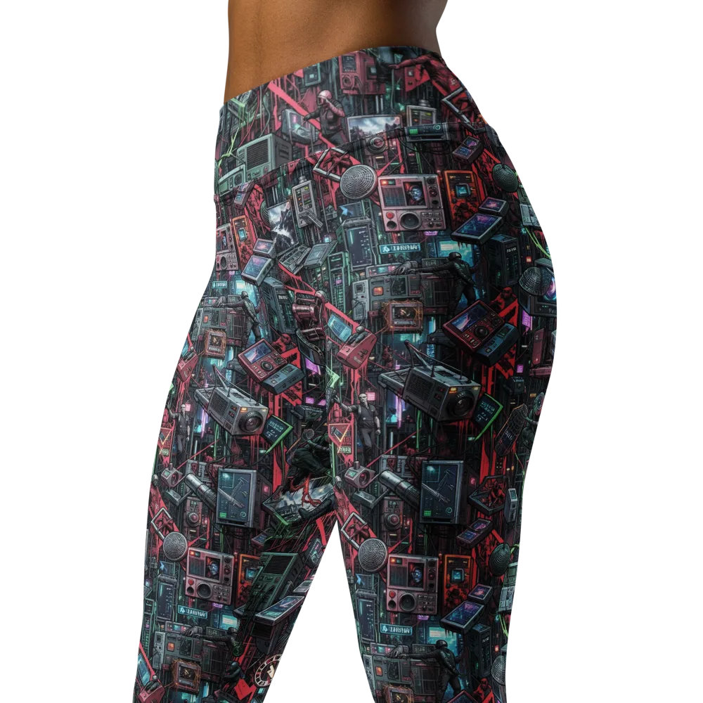 Circuit Catacomb on Yoga Leggings — Left Front