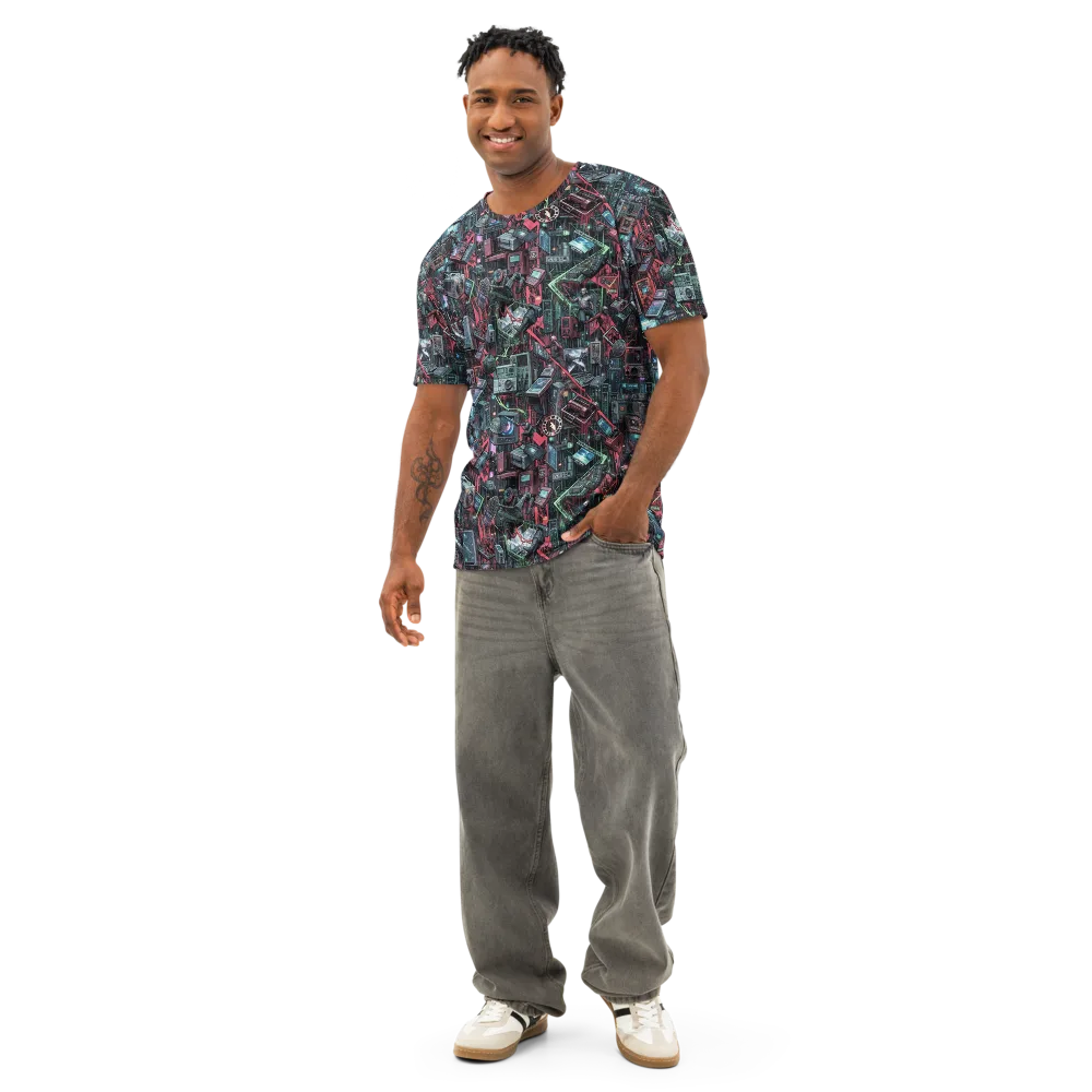 Circuit Catacomb on Men's Cotton Crew Neck T-Shirt — Front
