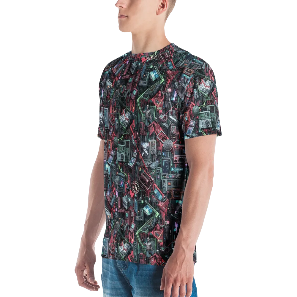 Circuit Catacomb on Men's Crew Neck T-Shirt — Left