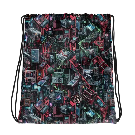 Circuit Catacomb on a Drawstring Bag