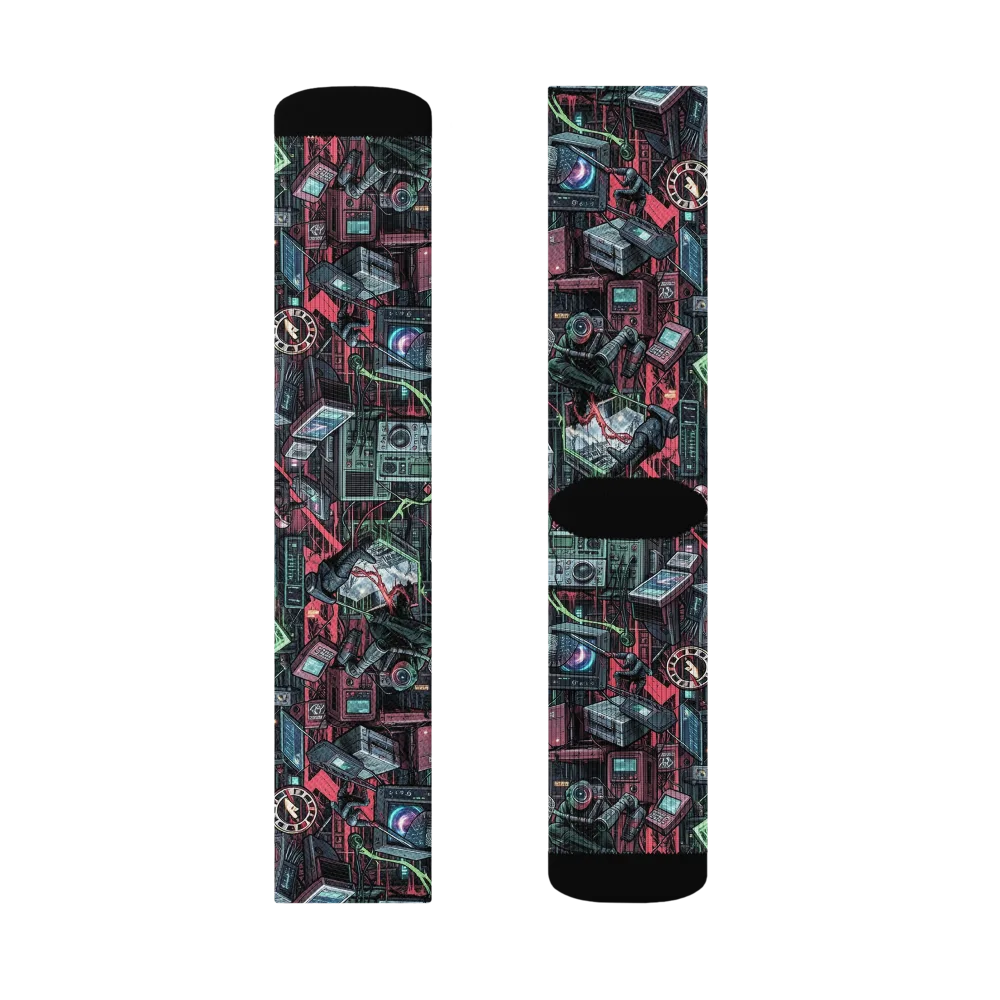 Circuit Catacomb on Socks — Left Sock