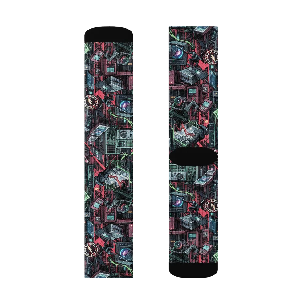 Circuit Catacomb on Socks — Right Sock