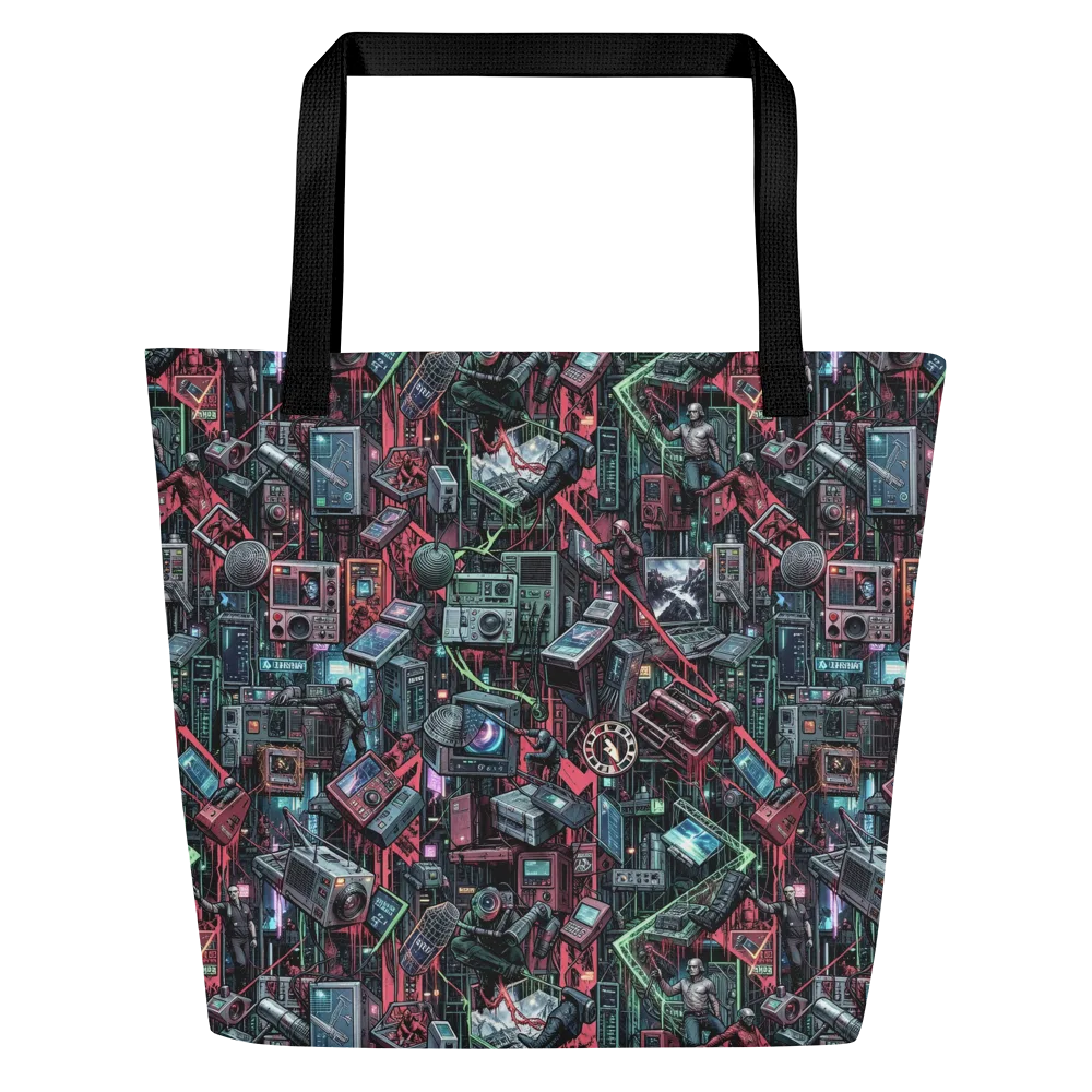 Circuit Catacomb on Large Tote Bag W/ Pocket — Front