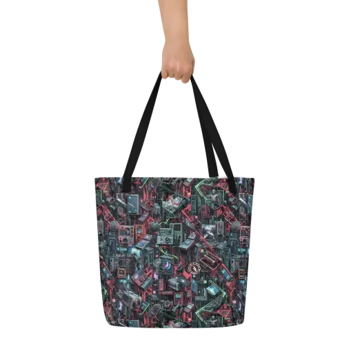 Circuit Catacomb on a Large Tote Bag W/ Pocket