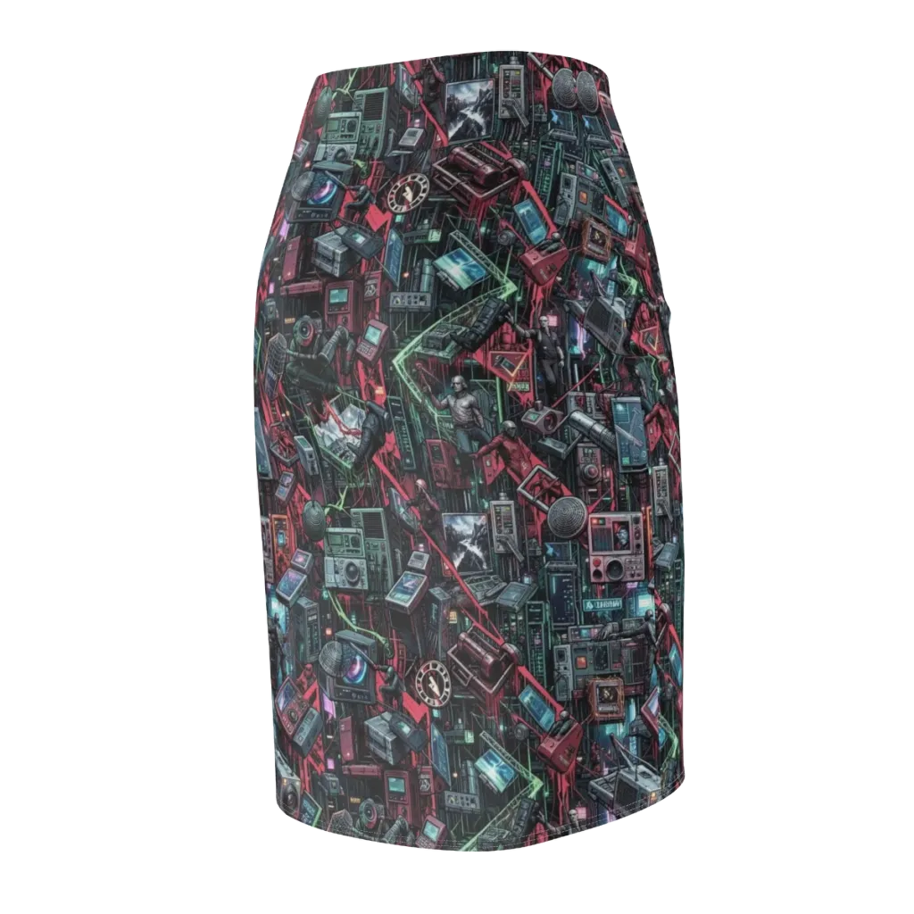 Circuit Catacomb on Pencil Skirt — Back Side