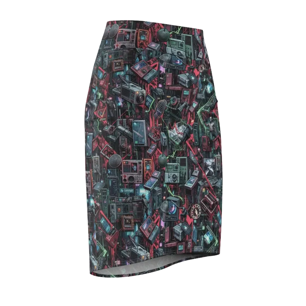 Circuit Catacomb on Pencil Skirt — Front Side
