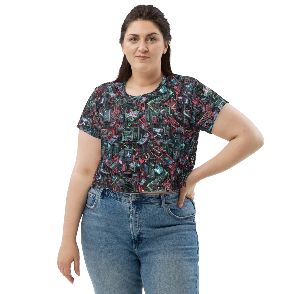 Circuit Catacomb on Crop Tee — Front