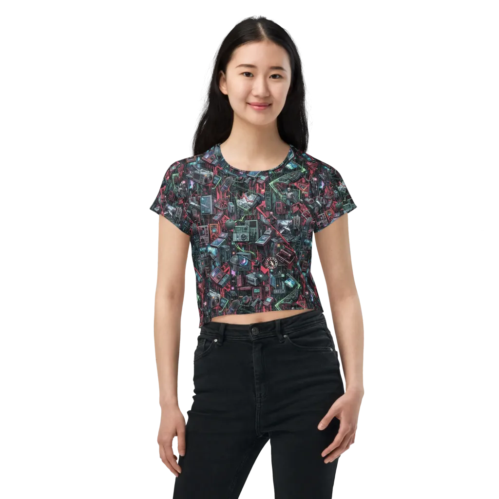 Circuit Catacomb on Crop Tee — Front