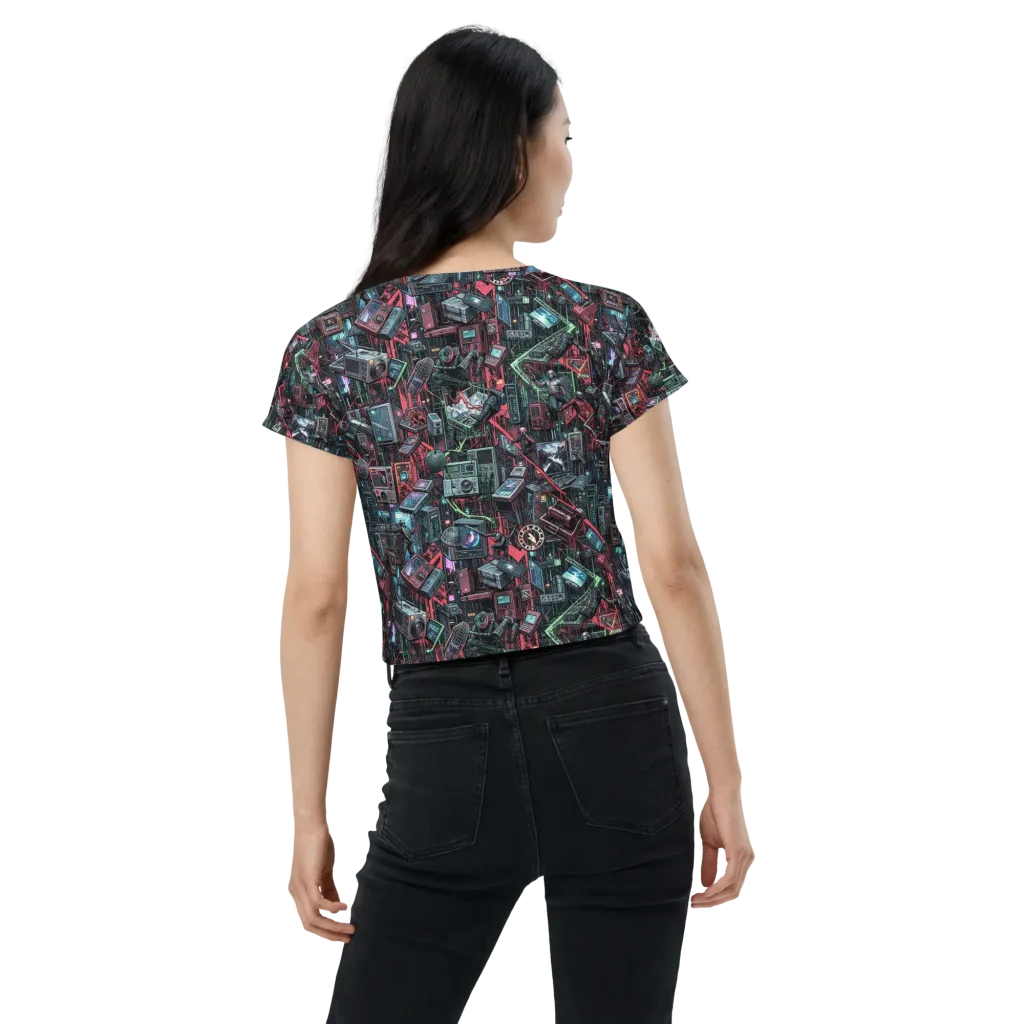Circuit Catacomb on Crop Tee — Back