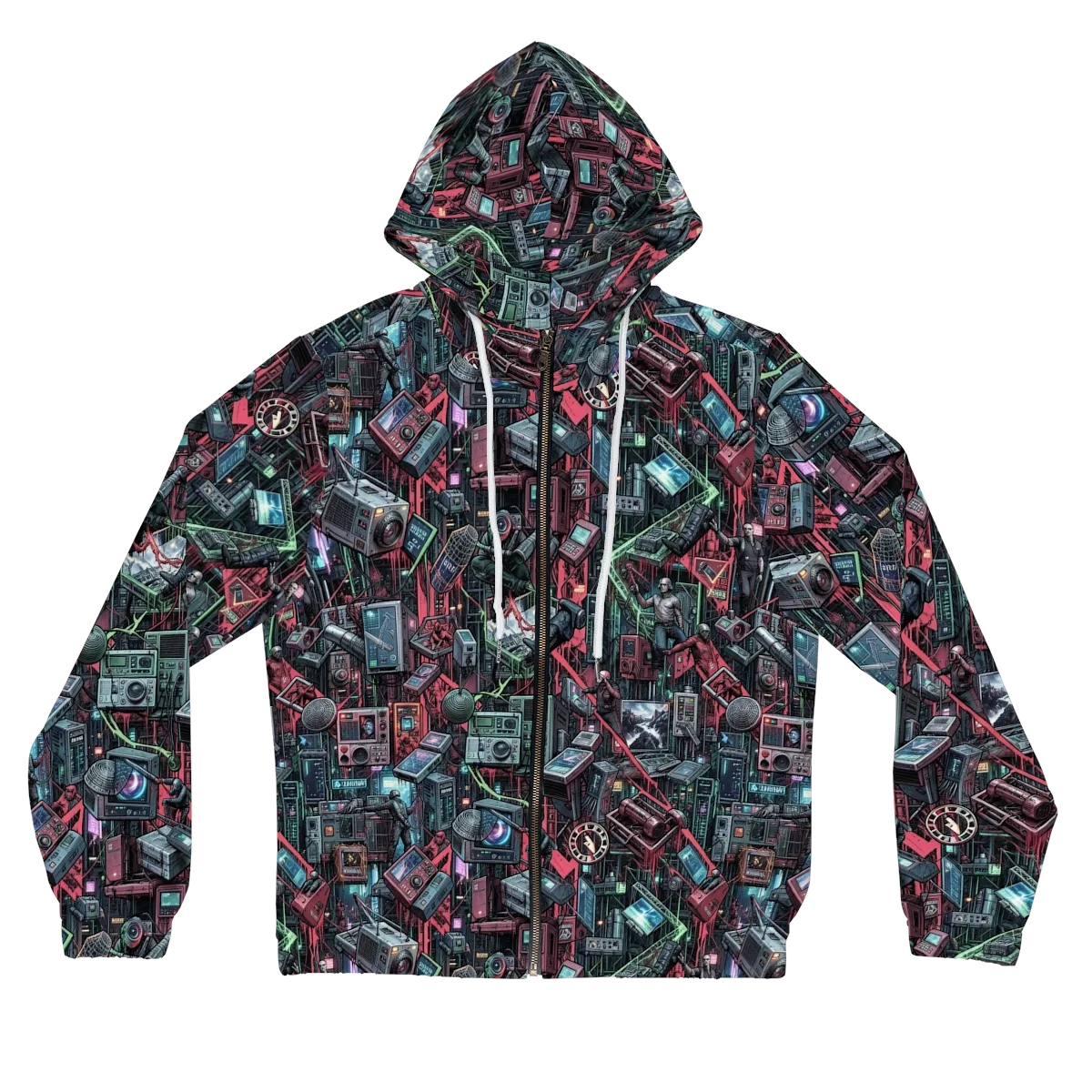 Circuit Catacomb on Women's Full-Zip Hoodie — Front
