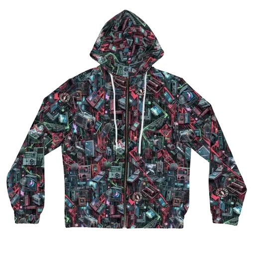 Circuit Catacomb on a Women's Full-Zip Hoodie