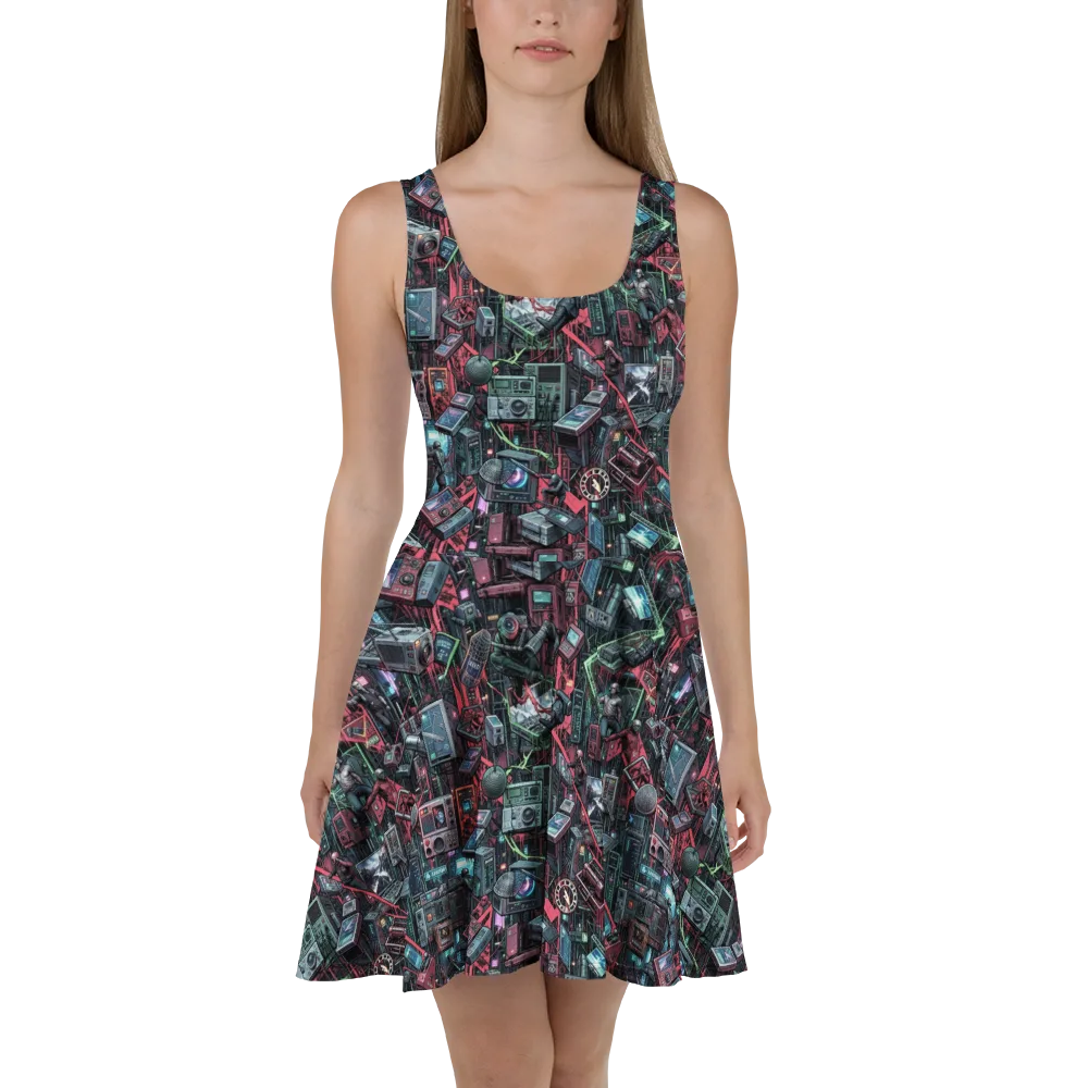 Circuit Catacomb on Skater Dress — Front