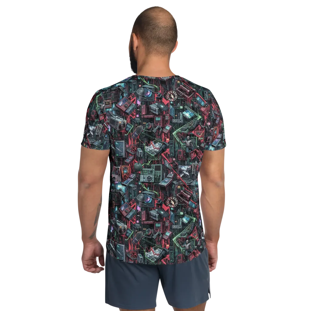 Circuit Catacomb on Men's Athletic T-Shirt — Back