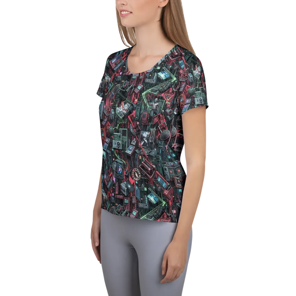 Circuit Catacomb on Women's Athletic T-Shirt — Left