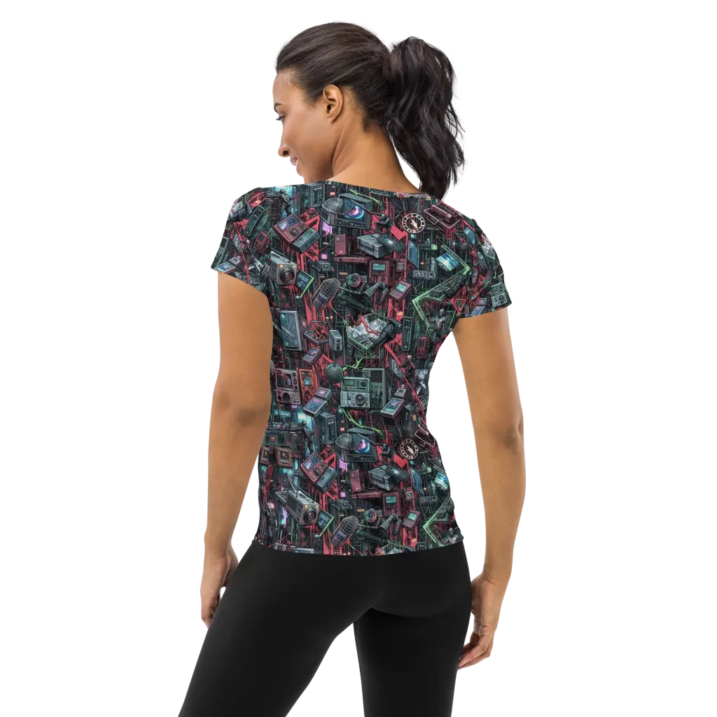 Circuit Catacomb on Women's Athletic T-Shirt — Back