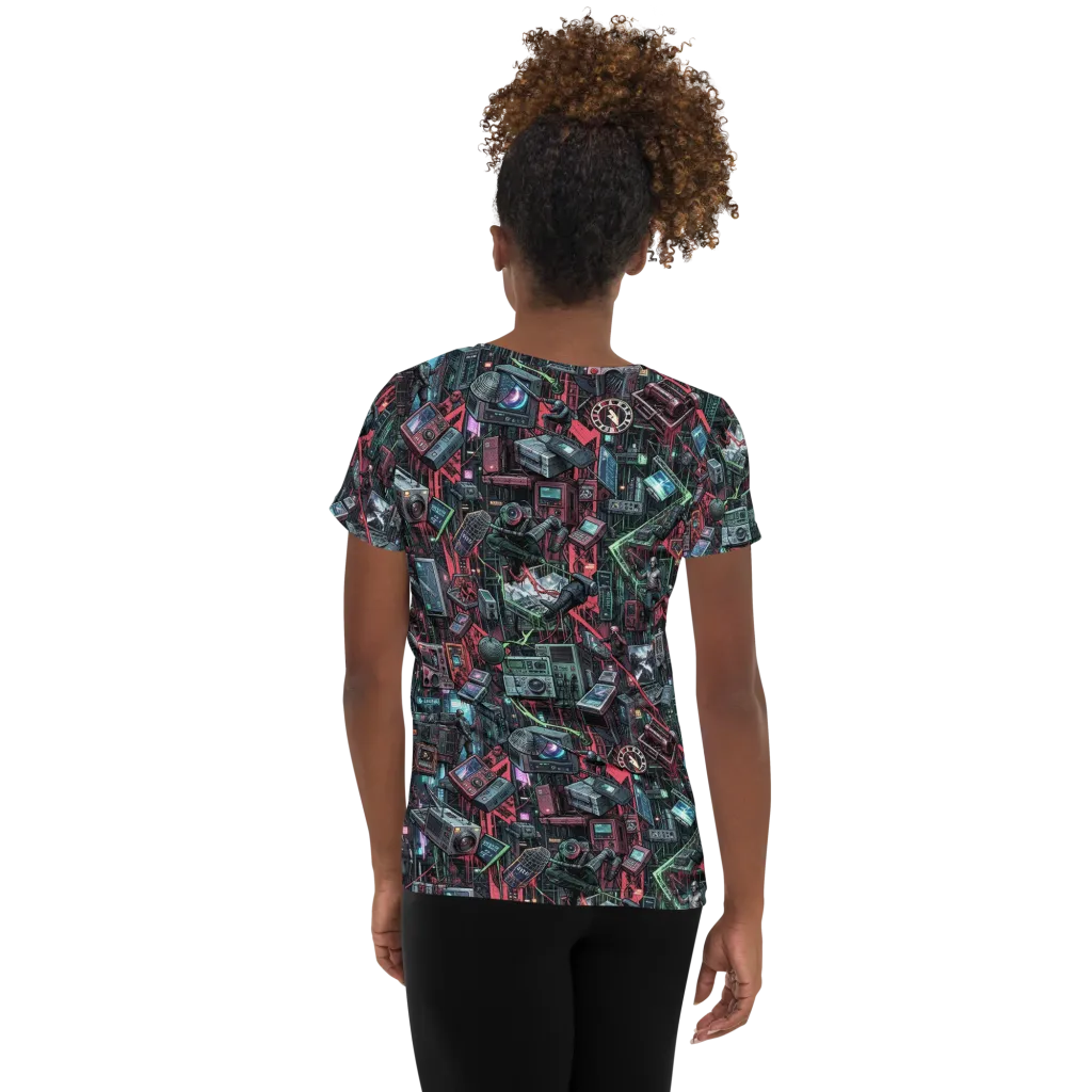 Circuit Catacomb on Women's Athletic T-Shirt — Back
