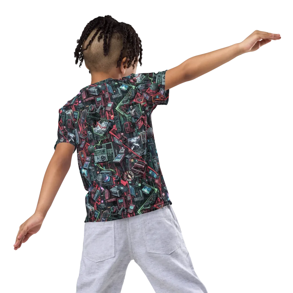 Circuit Catacomb on Kids Crew Neck T-Shirt — Back