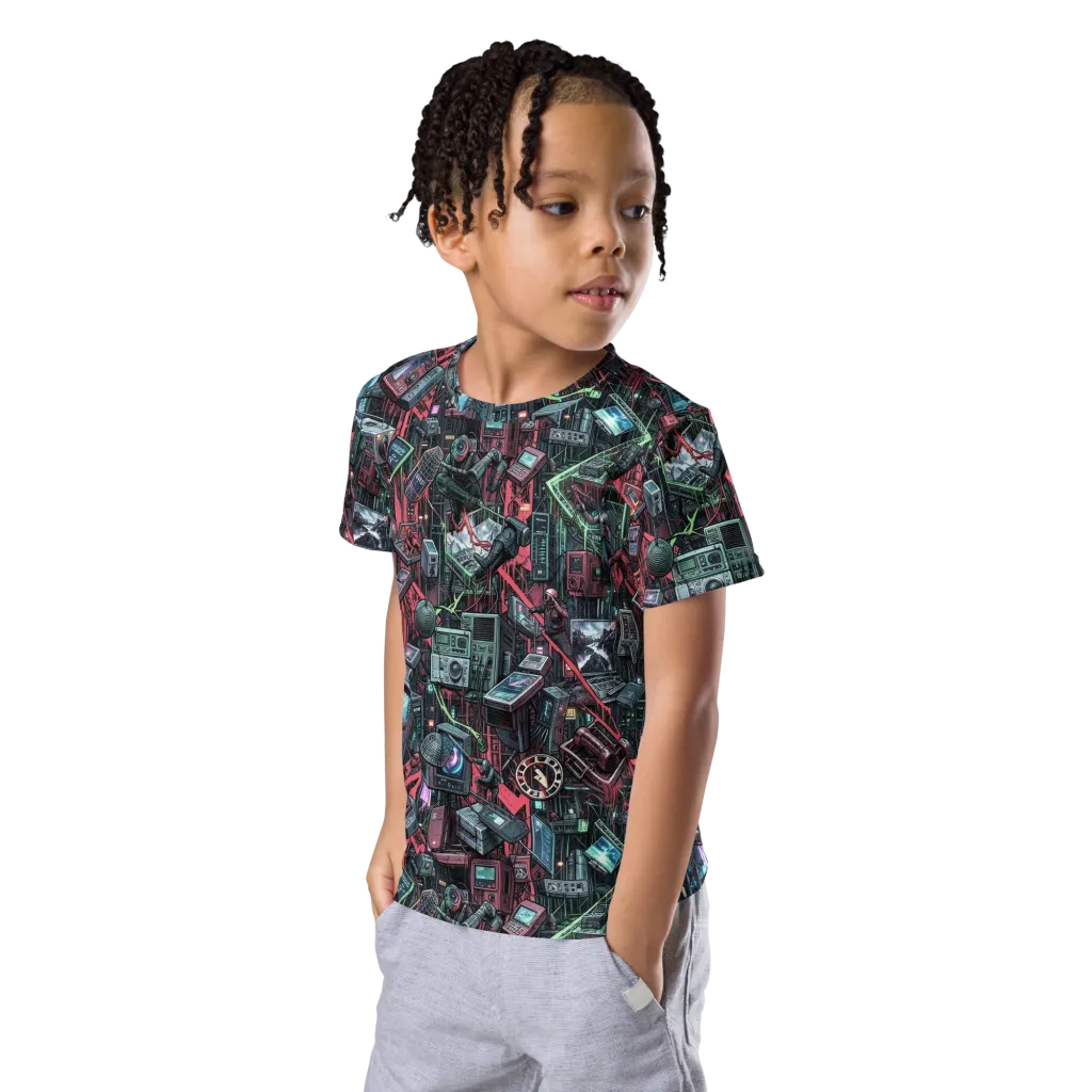 Circuit Catacomb on Kids Crew Neck T-Shirt — Left Front
