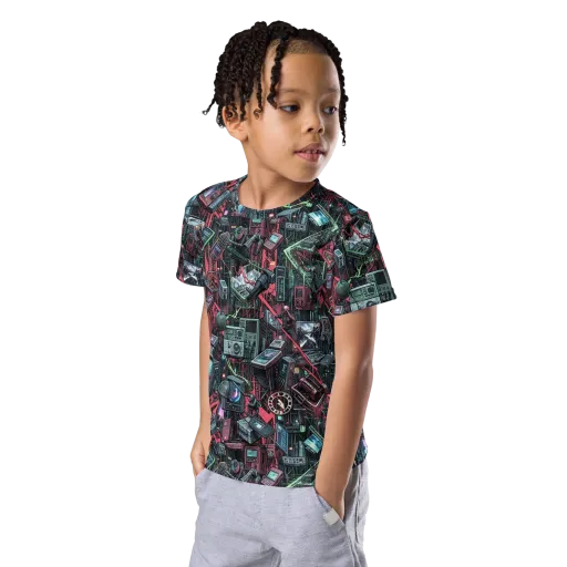 Circuit Catacomb on a Kids Crew Neck T-Shirt