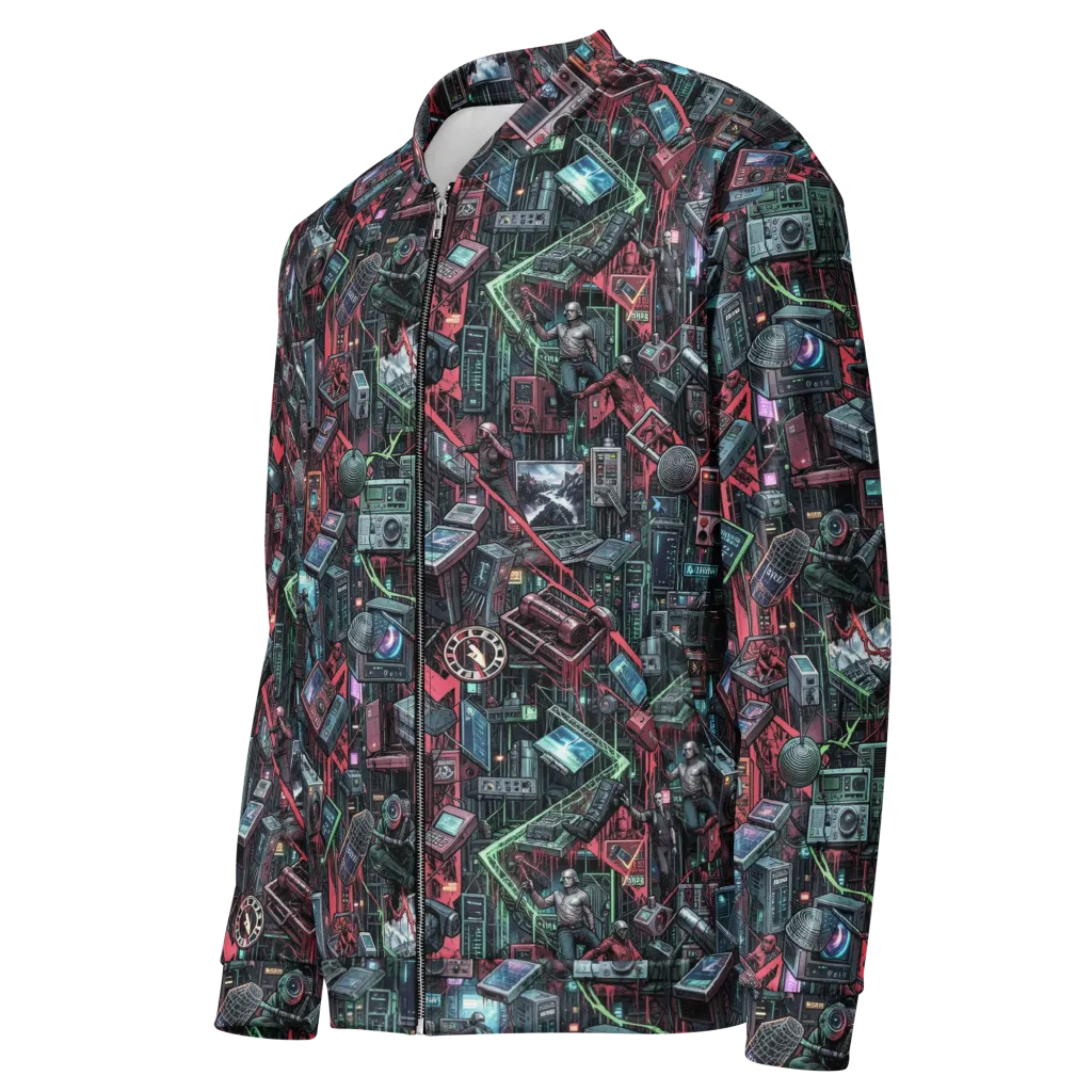 Circuit Catacomb on Bomber Jacket — Left Front