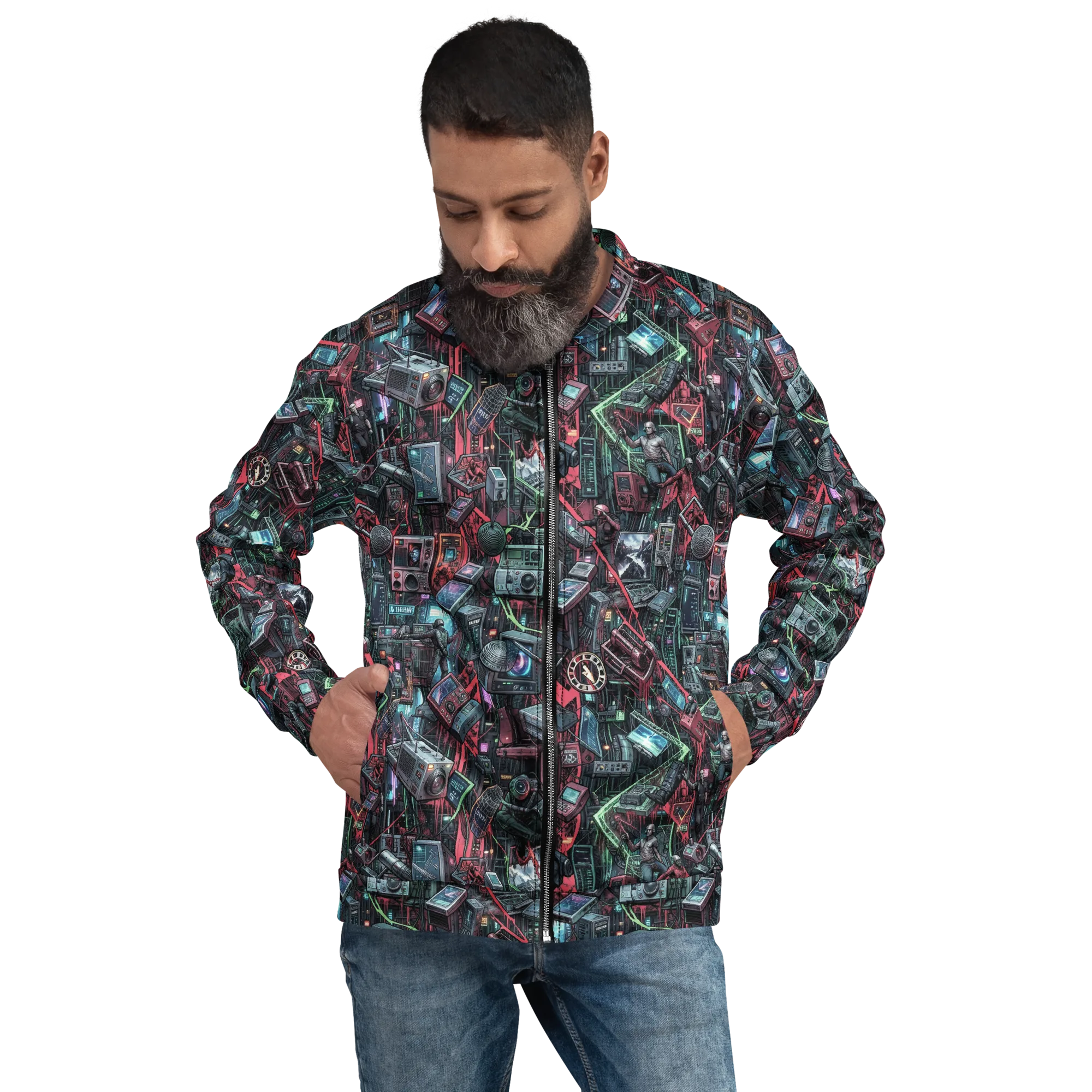 Circuit Catacomb on Bomber Jacket — Front