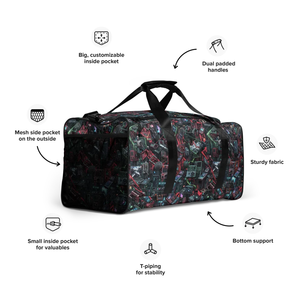 Circuit Catacomb on Duffle Bag — Right Front