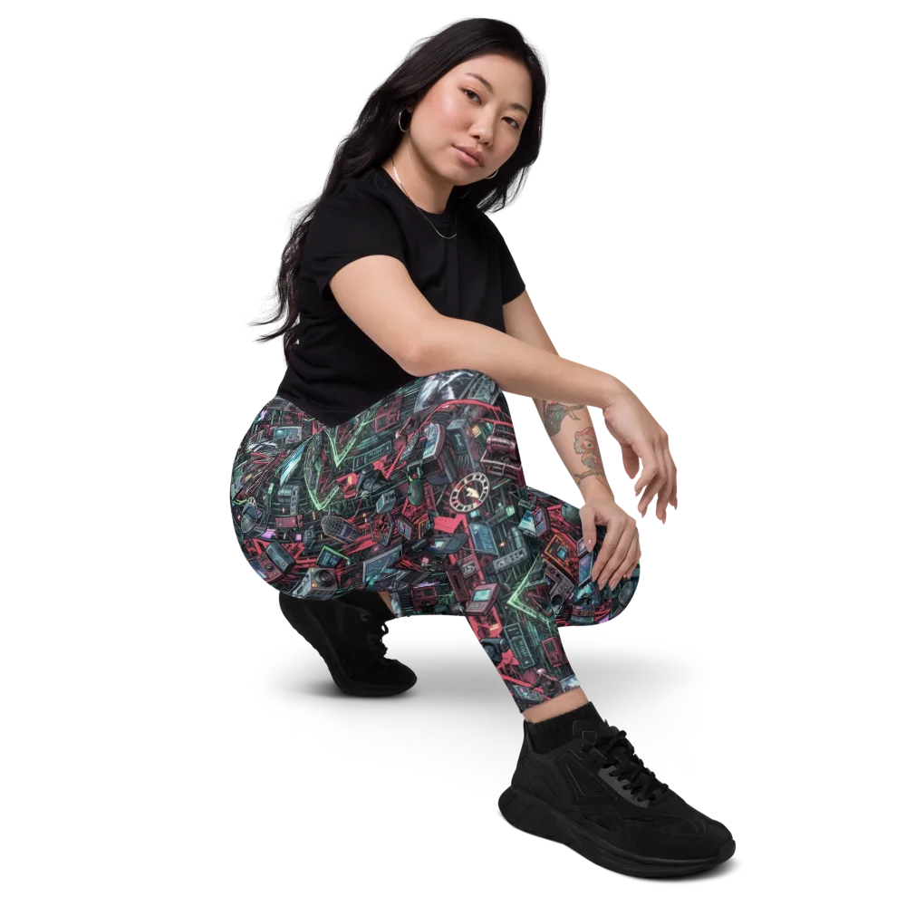 Circuit Catacomb on Leggings with Pockets — Right Front