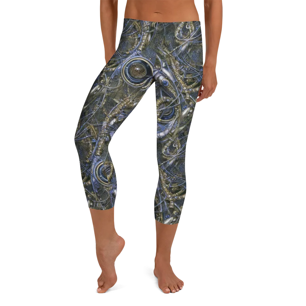 Chrome Shrimp on Capri Leggings — Front