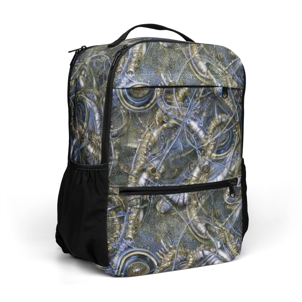 Chrome Shrimp on Utility Backpack — Right Front