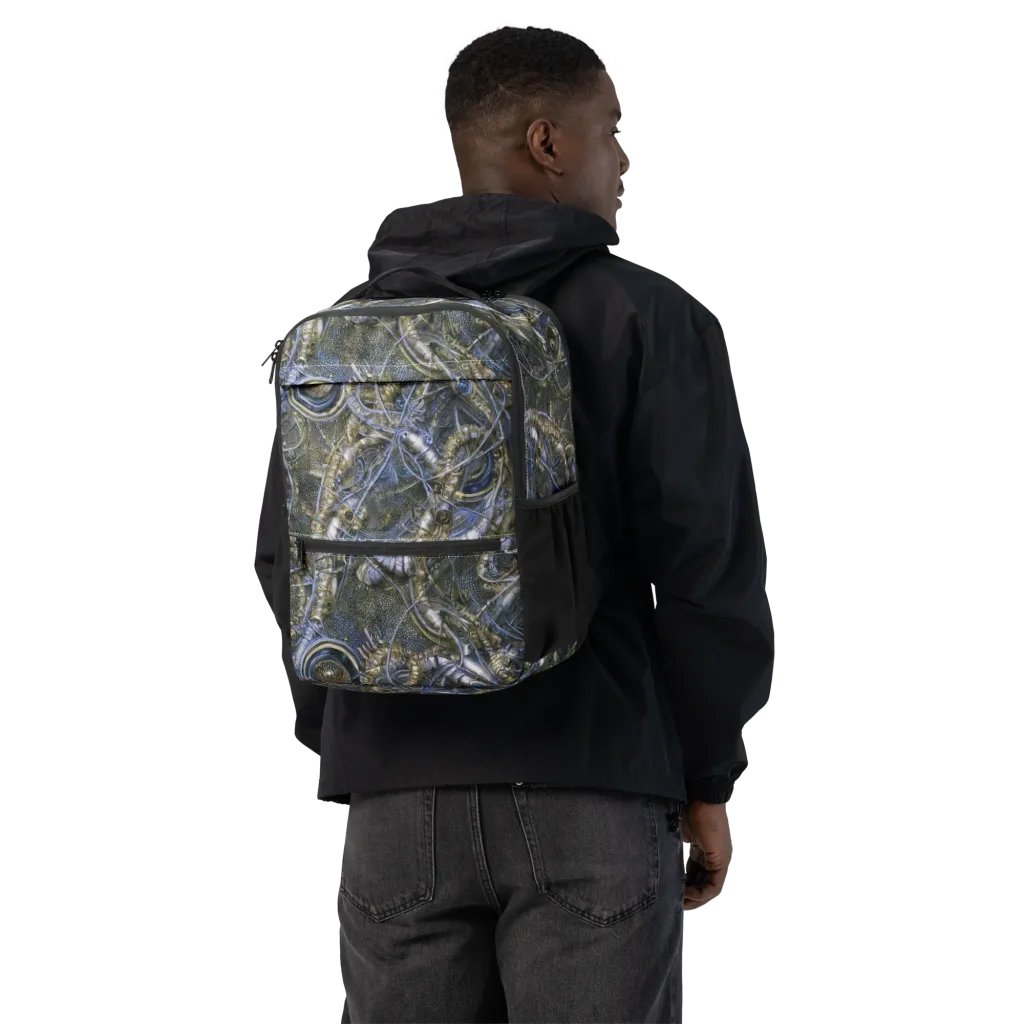 Chrome Shrimp on Utility Backpack — Back