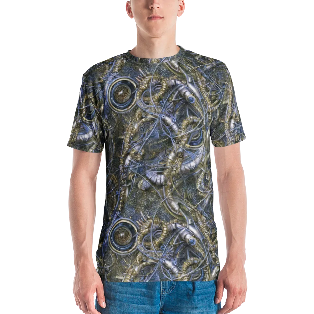 Chrome Shrimp on Men's Crew Neck T-Shirt — Front
