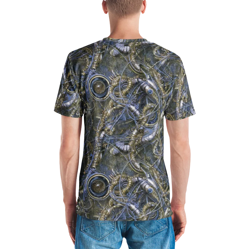 Chrome Shrimp on Men's Crew Neck T-Shirt — Back