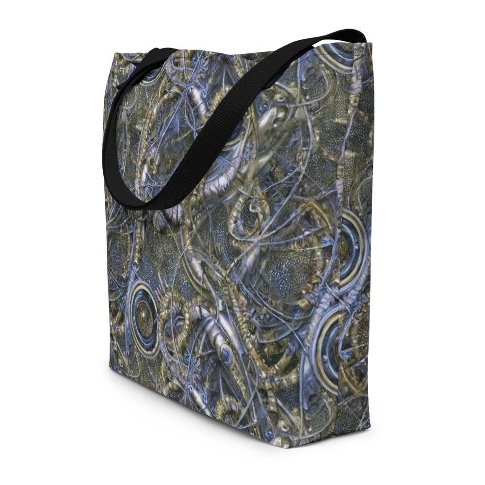 Chrome Shrimp on Large Tote Bag W/ Pocket — Front