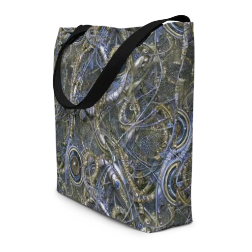 Chrome Shrimp on a Large Tote Bag W/ Pocket