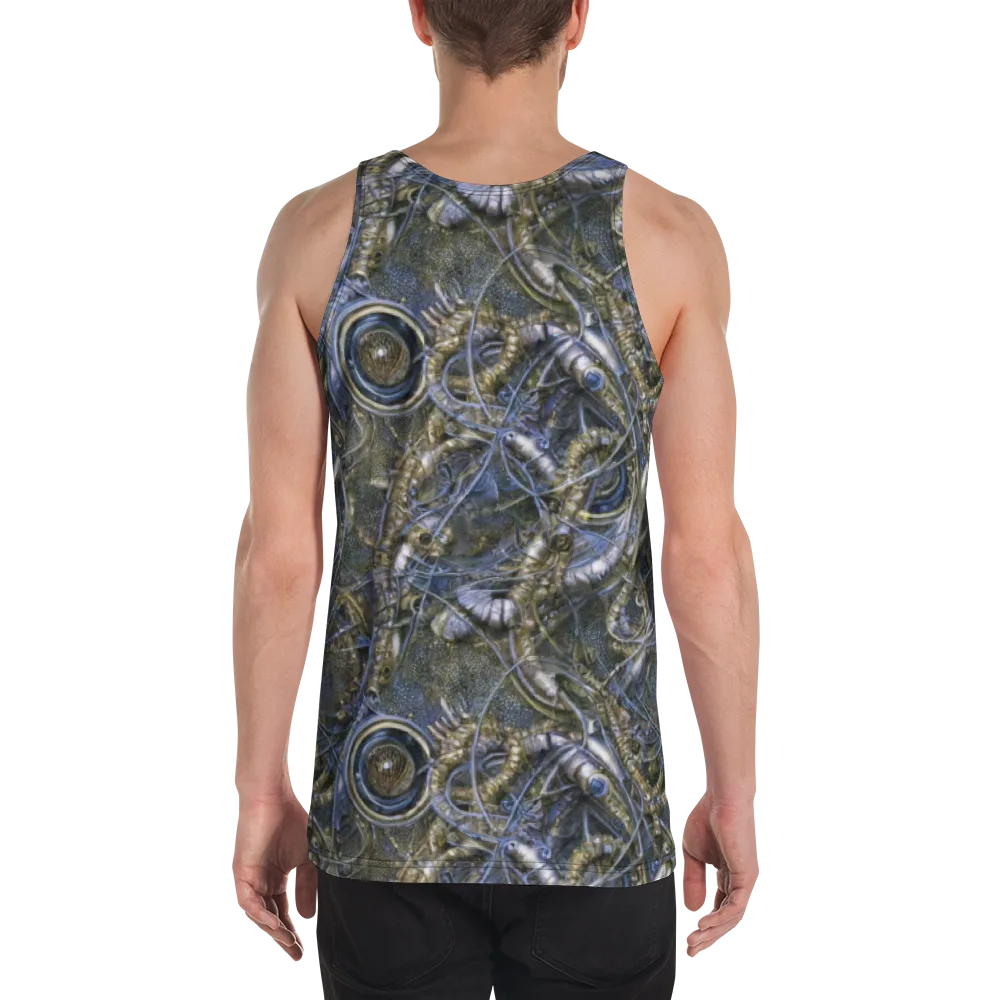 Chrome Shrimp on Men's Tank Top — Back
